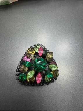 Vintage Japanned Colorful brooch #262UB